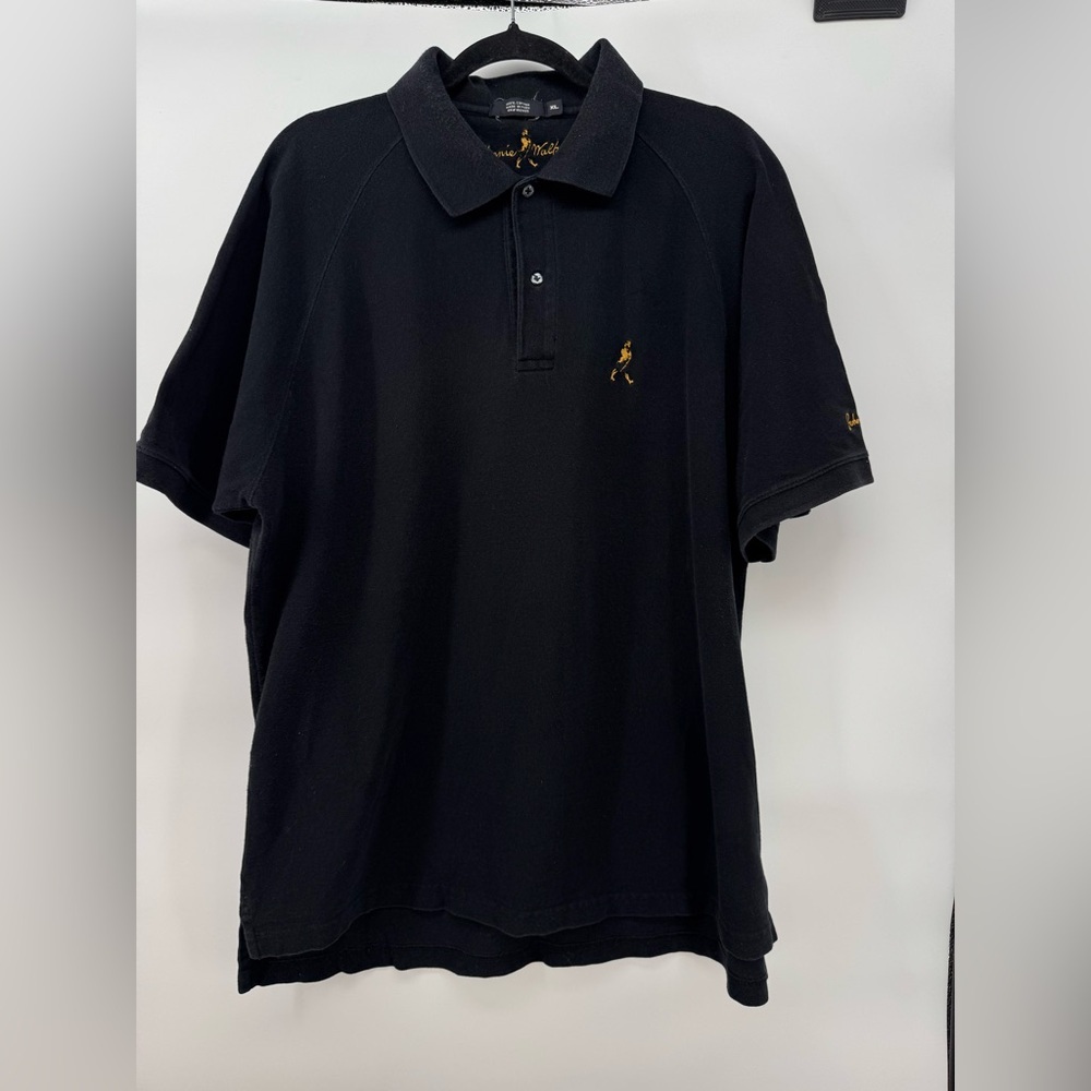 Johnnie Walker Scotch Whiskey Men's Short Sleeve Polo Shirt Golf Black XL